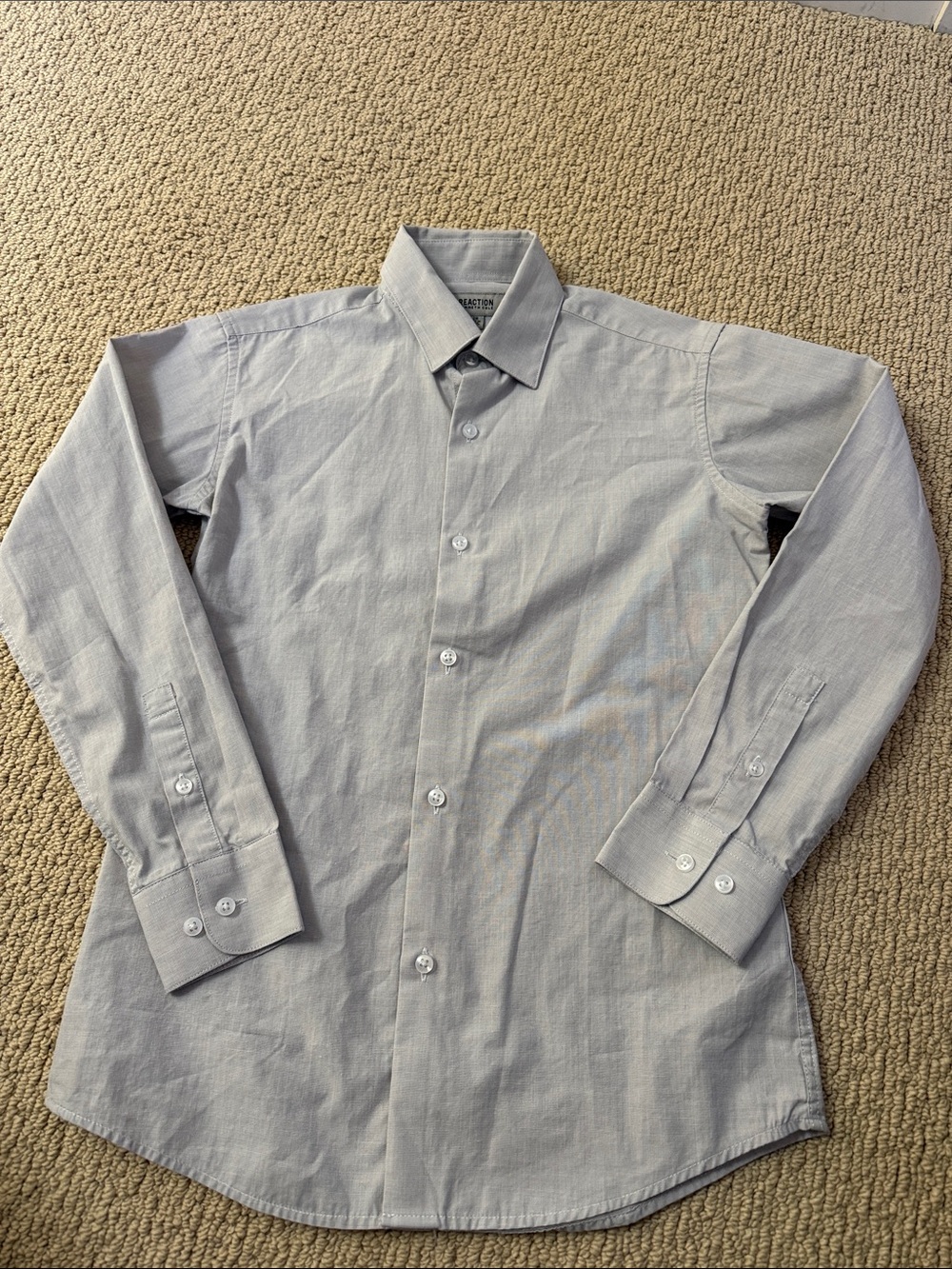 Boys Kenneth Cole Reaction Light Gray Boy’s Dress Shirt